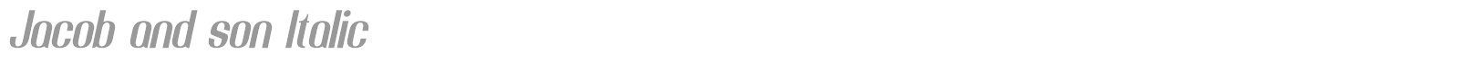 Jacob And Son font preview